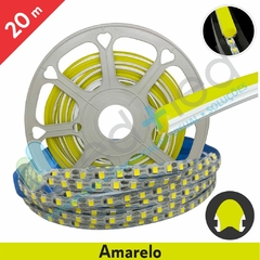 20 metros Neon LED 2a Geração Amarelo 6mm c/ Fita LED IP20