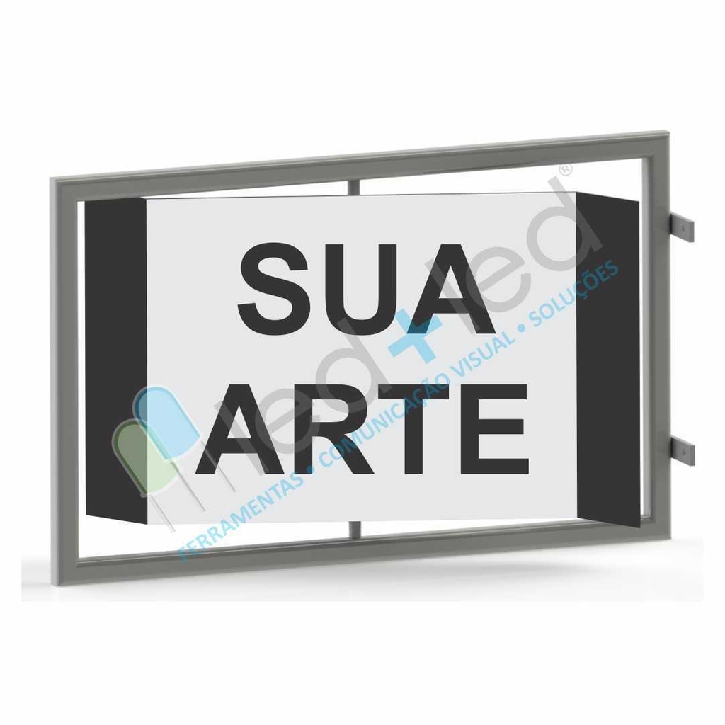 Placa Giratória 20x25cm Chapa Galvanizada