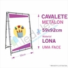 Cavalete 59x92cm Metalon e Lona 1 Face