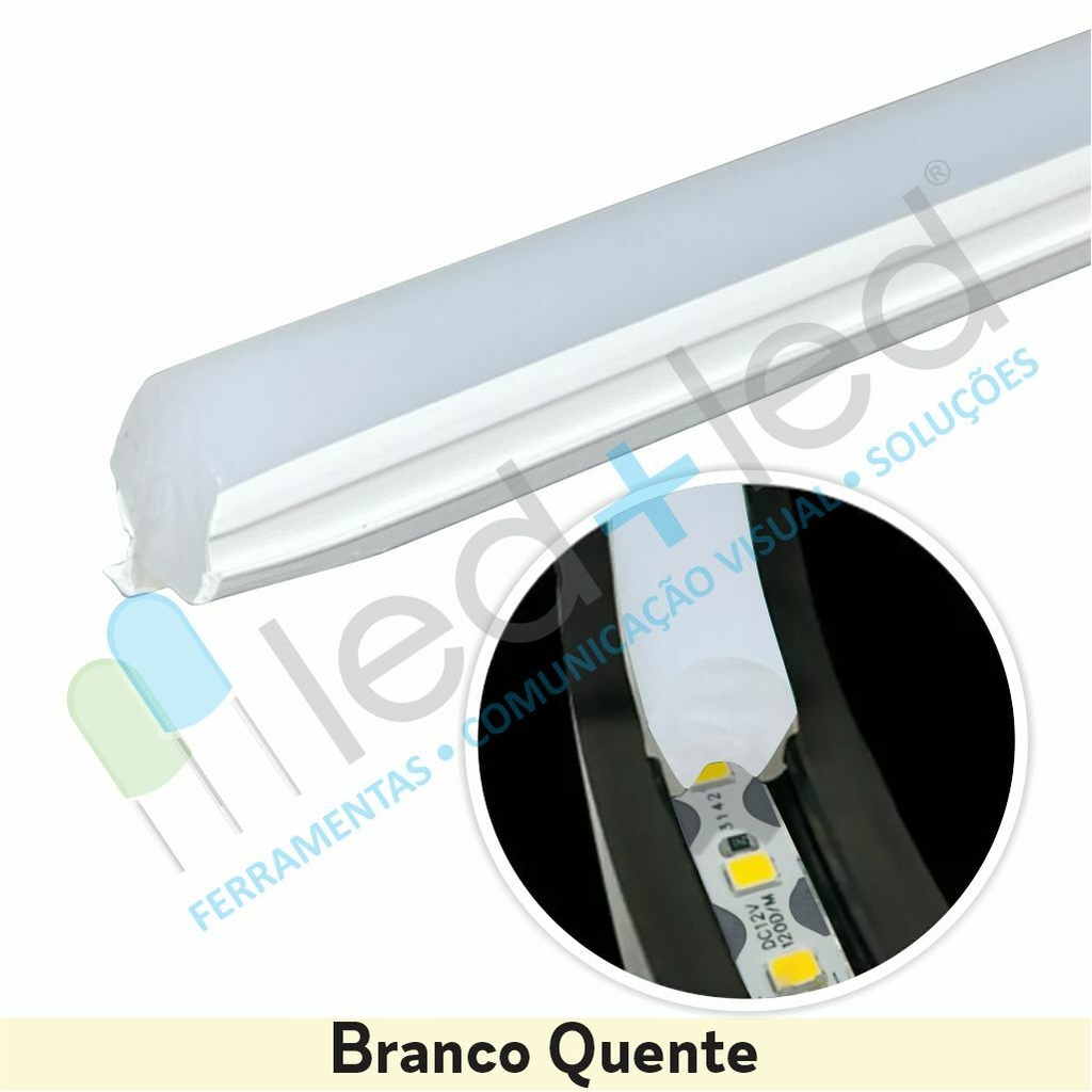 Neon LED Segunda Geração 5 metros Branco Quente 6mm c/ Fita LED IP20