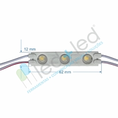 20 Módulo LED Slim com Lente 160° cor Branco Quente