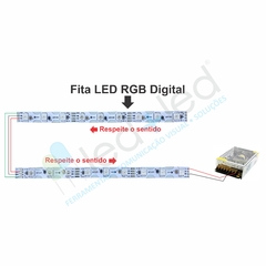 Neon 2a Geração Fita LED RGB Digital Sequencial Silicone Branco 8mm rolo 5 metros - comprar online