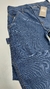 0157-15 - 627 - Calça Fem Laço de Couro Stone Levanta BumBum Carpinteira Cós Alto na internet