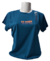 3486-70- T-Shirts Fem Texas Farm Azul Petróleo/Texas Laranja