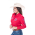 2953-2 - CAP003 - Camisa Feminina Texas Farm Competição ML Pink/Turquesa na internet