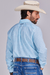 3040-27 - 2995 Camisa Masc ML Custom Fit Xadez Azul Piscina/Branco - comprar online
