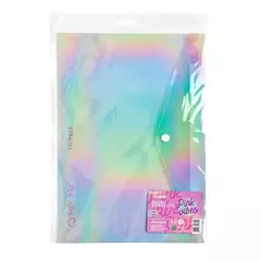 Pasta Plástica Envelope - Pink Vibes Holografia - Leo & Leo na internet