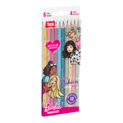 Lápis de Cor - Barbie - Tons Especiais - Tris - 608587
