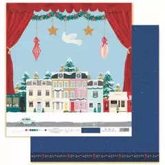 Folha para Scrapbook - Dany Peres Design - Coleção Natal Encantado - Natal em Notting Hill