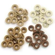 Kit de Ilhós - Eyelets & Washer Standart Brown - 60 Peças - We R Memory Keppers 41581-7