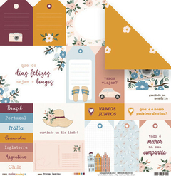 Papel - Próximo Destino - Coleção Malas Prontas - Juju Scrapbook - 91172C