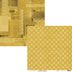 Papel de Scrapbook - Coleção COZY – Básico Mustard - Carina Sartor – BASE111