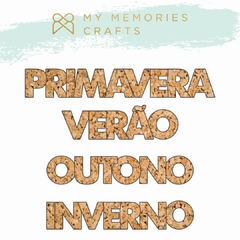 Kit de Palavras Adesivadas em Cortiça - My Memories Crafts - Coleção Minhas Estações - MMCMES-12