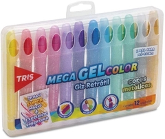 Giz Retrátil - Mega Gel Color - Metálico - Tris - 688237