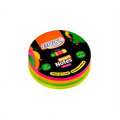 Bloco Smart Notes Round - Colorido Neon - BRW - BA7002