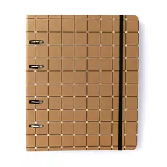 Caderno Criativo Argolado Kraft Pautado 17X24 - Linha e Ponto