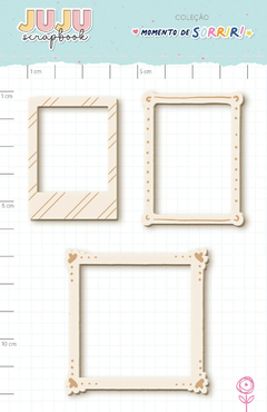 Chipboard Off-White Moldurinhas - Coleção Momento de Sorrir - JuJu Scrapbook