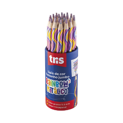 Lápis de cor Jumbo - Rainbow Metálico - Tris