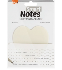 Bloco Smart Notes - Transparente Coração - BRW- BA7680