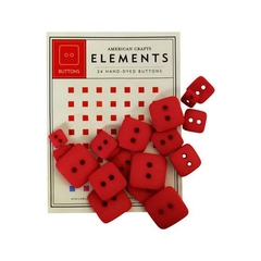 Elements Square Buttons - Red - 8226