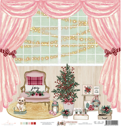 Folha para Scrapbook - Dany Peres Design - Coleção Homemade Christmas - Meu Cantinho - DP-HC-02A - comprar online