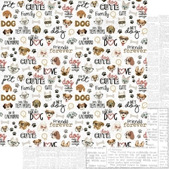 Folha para Scrapbook - Litoarte - Amo meu Pet - Dog - SD-1174