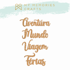 Palavras em Cortiça - My Memories Crafts - Coleção My Travel - MMCMT2-14