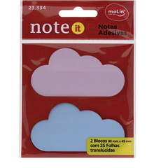 Notas Adesivas Transparente Nuvem - Molin - (45MM X 8MM) - 23334