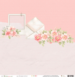 Folha para Scrapbook - Juju Scrapbook - Coleção Cartas para Você - Mensagem de Amor - comprar online