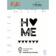 Carimbo Mini Home - Coleção Em Família - JuJu Scrapbook