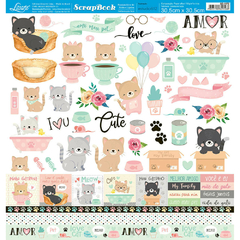 Folha para Scrapbook - Litoarte - Amo Meu Pet - Cat - SD-1172 - comprar online