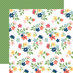 Folha para Scrapbook - Sew Lovely Floral - Coleção Craft & Create - Carta Bella - CBCR137008