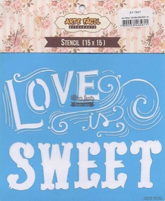 Stencil Love is Sweet - Arte Fácil - ST-561