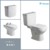 COMBO SANITARIOS FERRUM BARI | BIDET 3 AG + DEPOSITO + INODORO LARGO