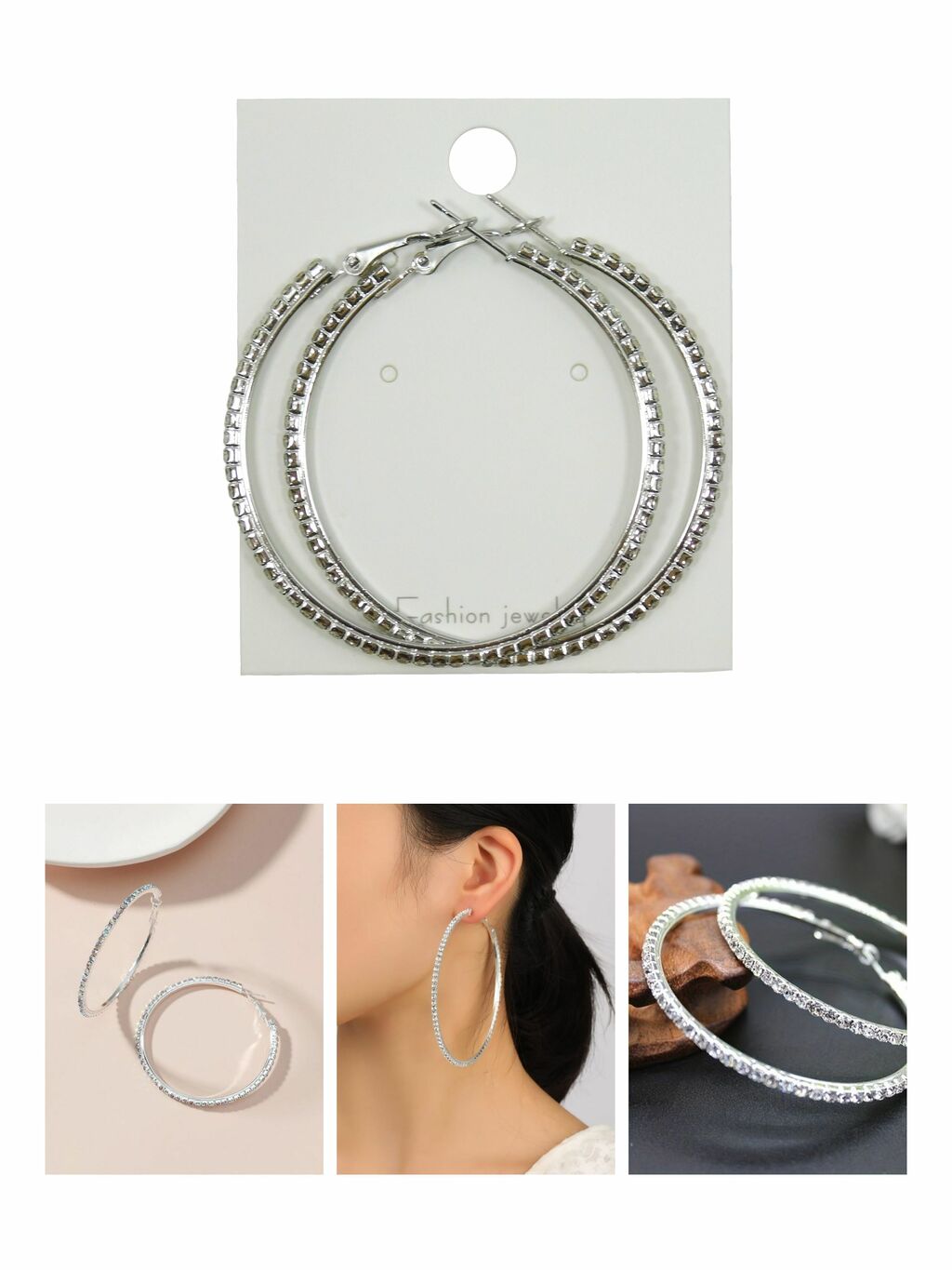 Aro Argolla con Strass 50MM Comprar en RISING