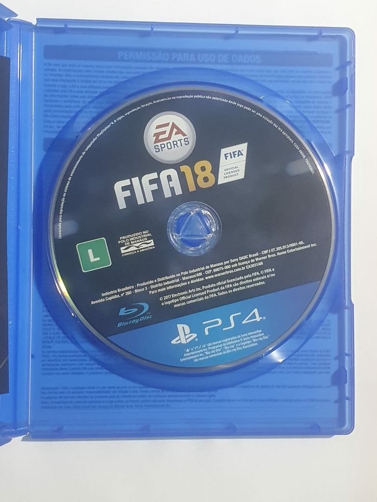 Mídia Física Jogo Fifa 18 Ps4 Original Novo Lacrado - GAMES