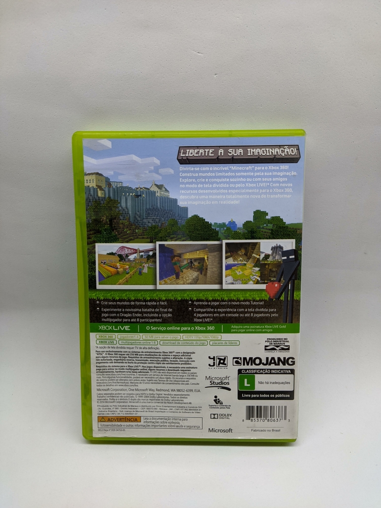 Jogo Minecraft original xbox 360 - Tudo-Games-Retro