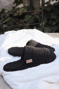 Slippers Tejidas [Negro]