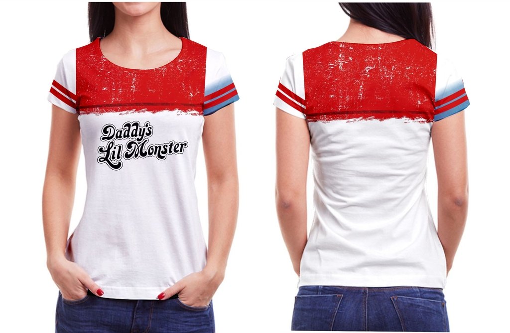 Camiseta Da Arlequina Coringa Blusa Roupa Harley Quinn