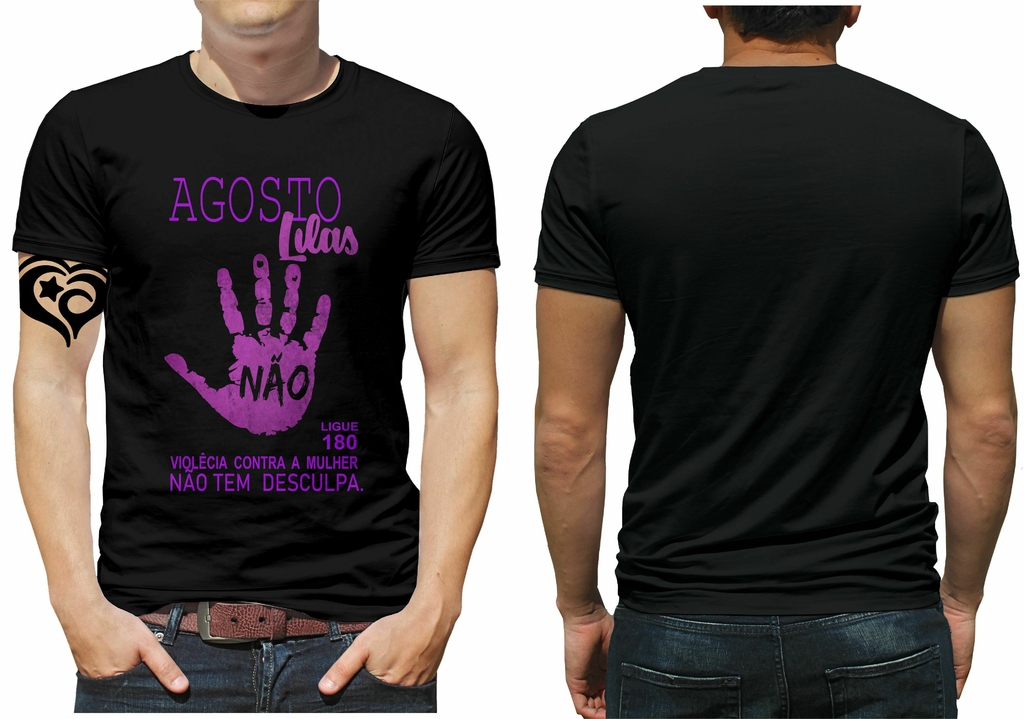 1 Camiseta Agosto Lilás Campanha Contra Violência da Mulher - W3artestampa  - Camiseta Feminina - Magazine Luiza