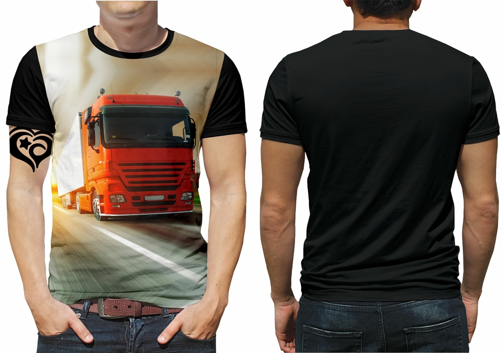 Camiseta Masculina Caminhão Scania Arqueado Amarelo