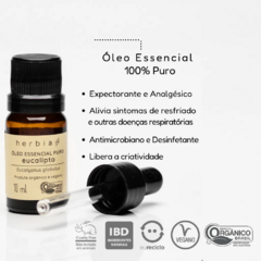 Óleo Essencial Herbia Eucalipto Orgânico - 10ml - comprar online