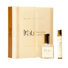 Perfume Kit Trau Benjoim Natur 50ml + 10ml roll-on Herbia - Flor de Aroeira