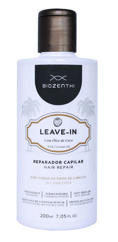 Leave-in Creme Finalizador Anti-frizz de Coco Biozenthi - 200ml