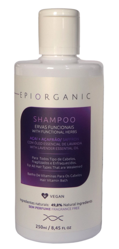 Shampoo Epiorganic de Acaí, Açafrão e Lavanda Biozenthi - 250ml