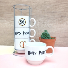 TORRE 4 TAZAS HARRY POTTER