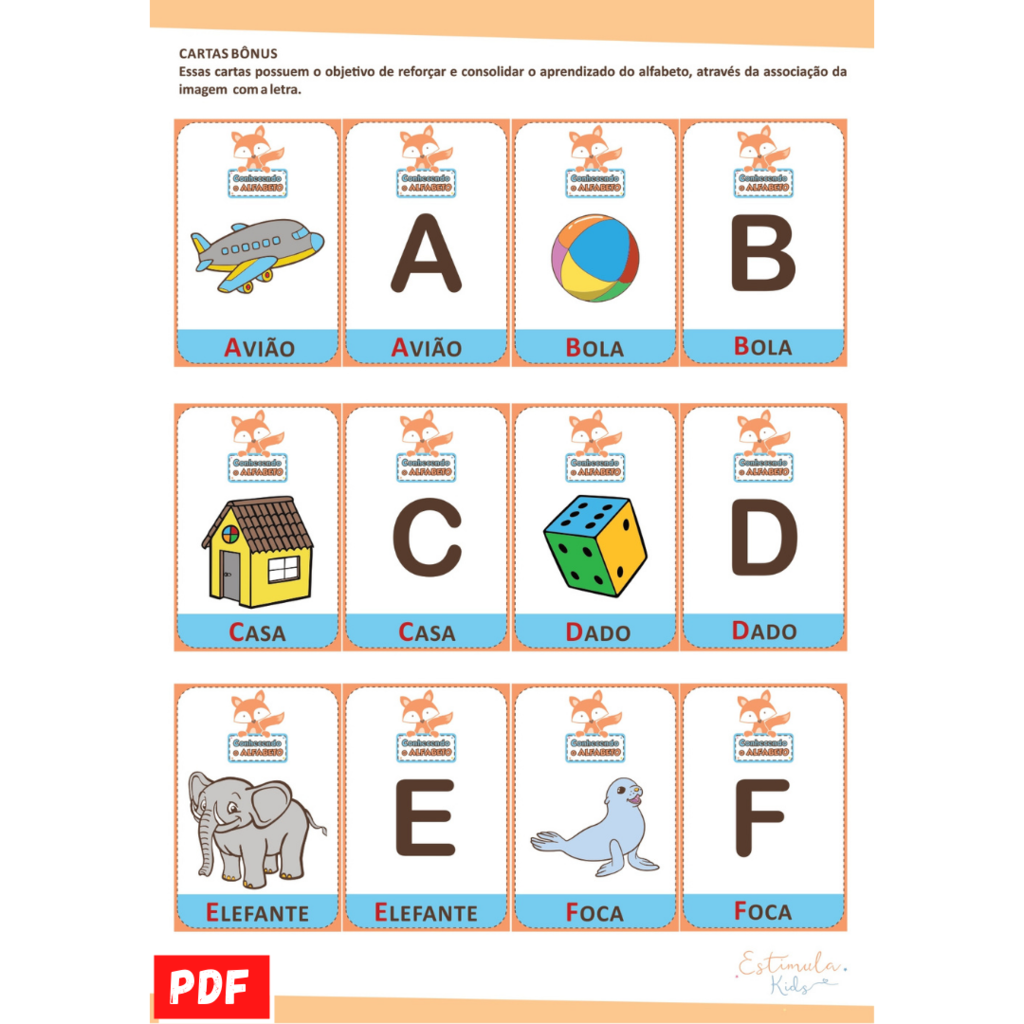 Jogo da Memória Educativo Letras e Figuras Alfabeto Infantil :  : Brinquedos e Jogos