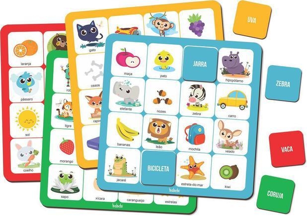 Bingo das Palavras Brinquedo Infantil Educativo - Tralalá 4 Kids