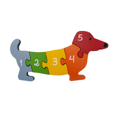 Quebra-Cabeça Cachorro com Vogais e Números - comprar online