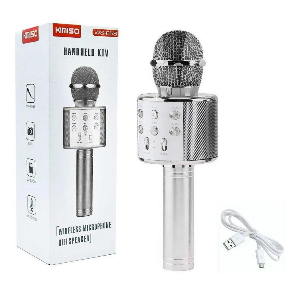 Microfono Karaoke Con Parlante WS-858 - Full Technology